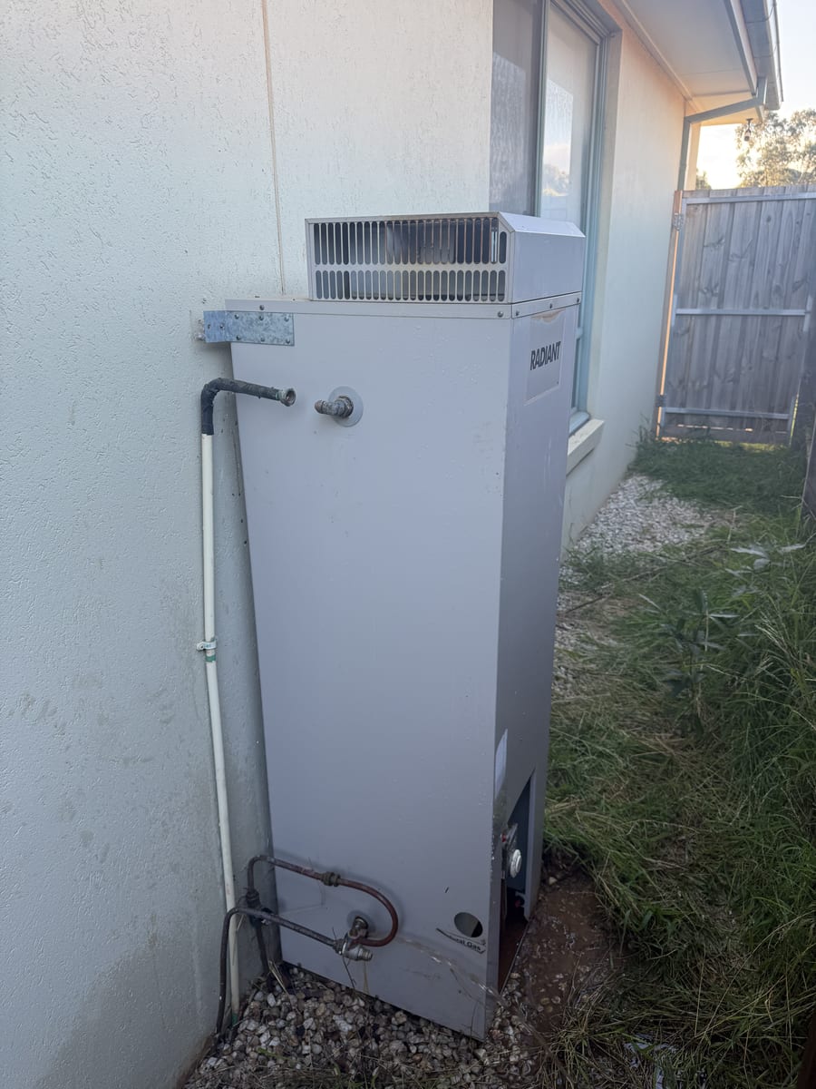Gas storage hot water unit serviced at a Macedon Ranges home