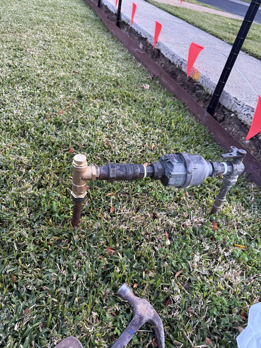New water meter assembly installed at a Macedon Ranges property